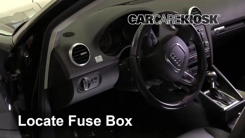 Interior Fuse Box Location: 2011 Audi A3 TDI 2.0L 4 Cyl. Turbo Diesel